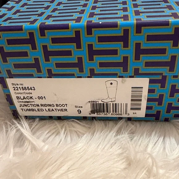 Tory Burch Black Leather Riding Boots Sz 9 - Picture 12 of 12